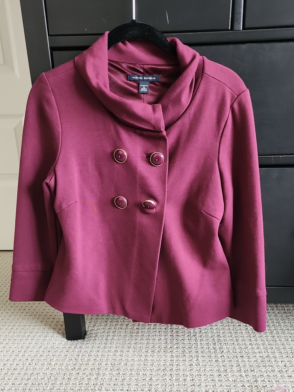 Banana Republic Double-Breasted Jacket in Wine